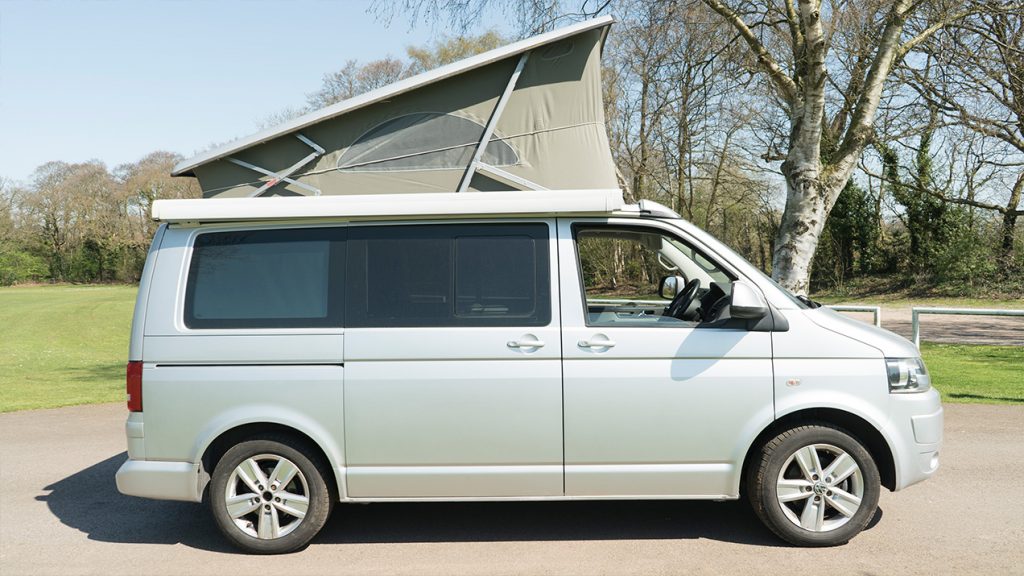 Side Profile of a campervan with portfolio roof
